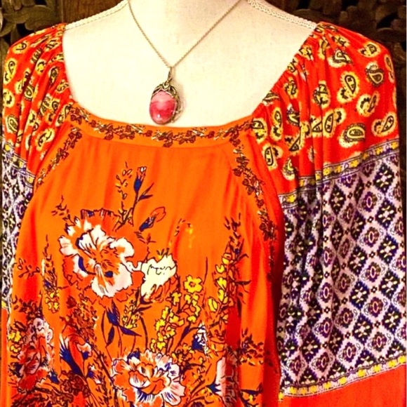 πΊπHPππΊ NWT Free People Positano Floral Print Blouse - Picture 11 of 16